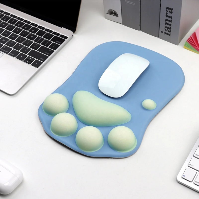 Y&D Memory Foam Mouse Pad with Gel Wrist Rest - Ergonomic Desk Pad for Gaming & Office Laptop Computer - Image 1