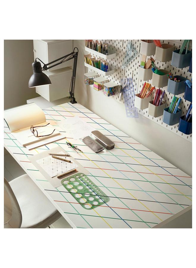 Green Tiger Table Top, Grid/Multicolour, 140X60 Cm - Image 3
