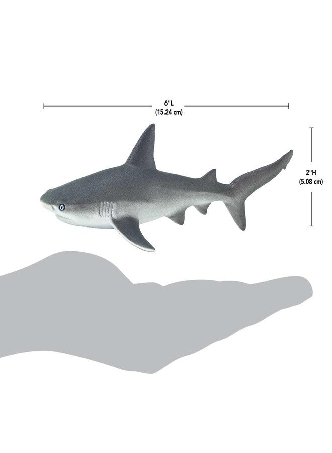Safari Ltd. Gray Reef Shark Figurine - Detailed 6.25" Plastic Model Figure - Fun Educational Sea Life Play Toy for Boys, Girls & Kids Ages 3+ - Image 3