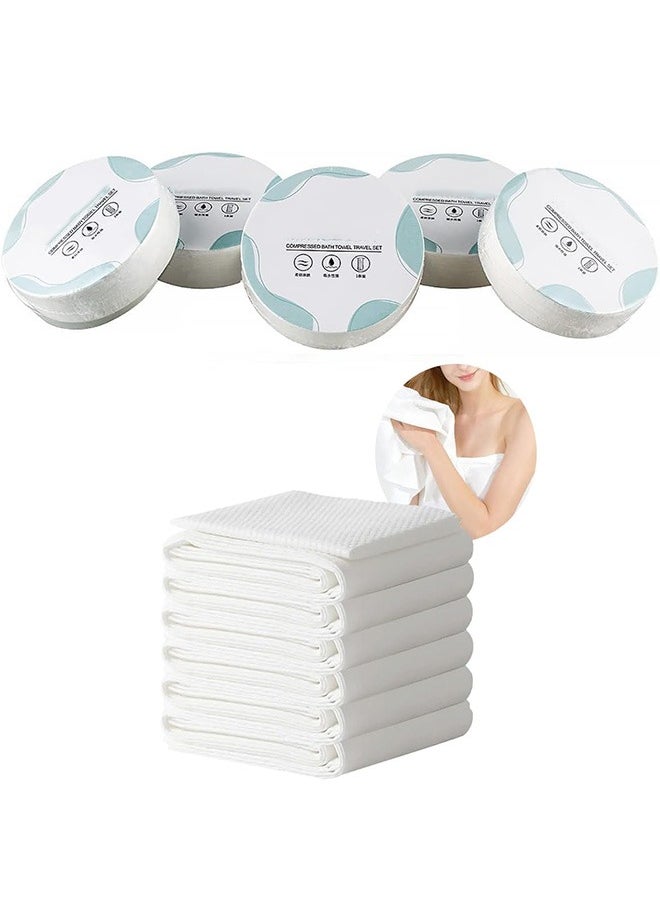 Hihonor Disposable Towels Tablets 70 x 100Cm Large Compressed Towel 100% Cotton Towel for Travel Camping Sports Hiking - 5Pcs  - Image 1