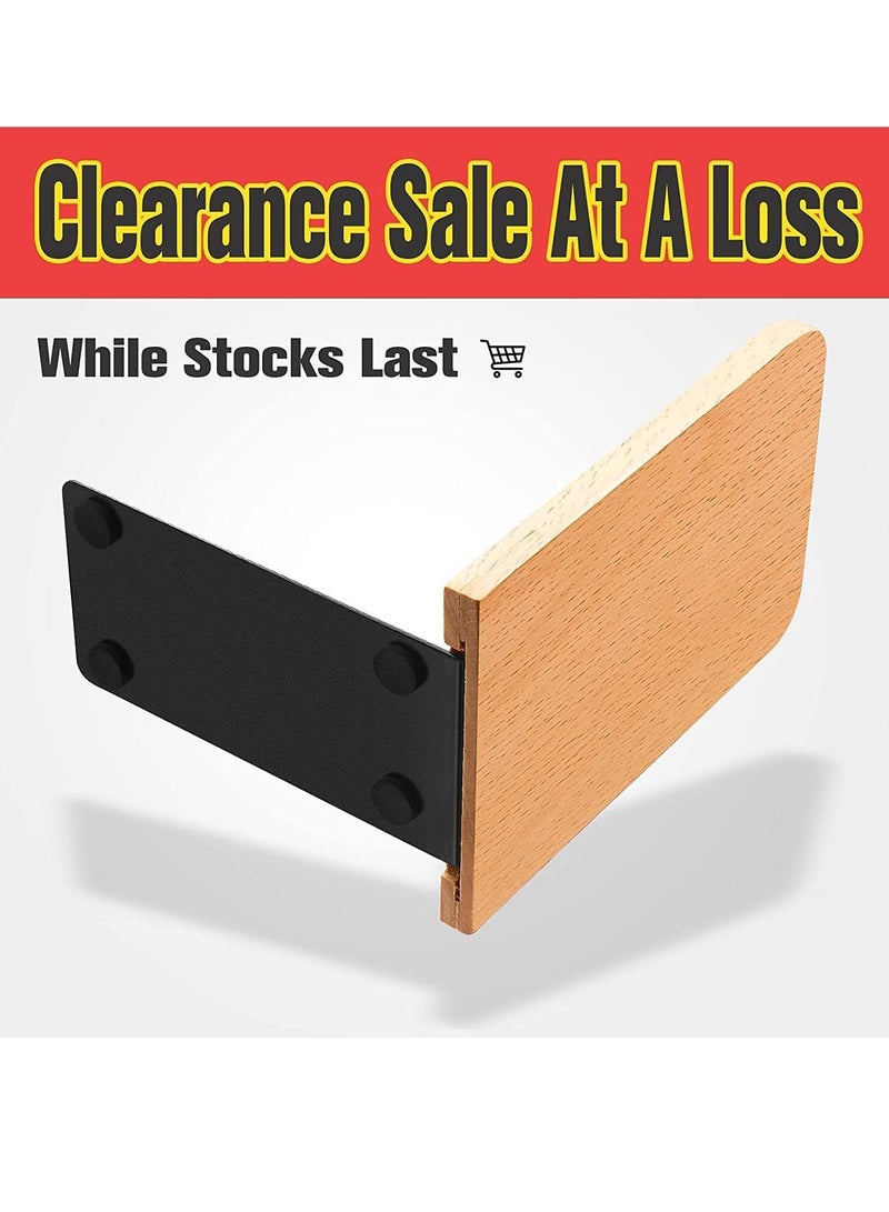Y&D Book Ends, Non-Skid Bookends Supports for Bookrack Desk, Books, Natural Beech Wood & Metal Premium Appearance Design, Back to School Gift Box Ends Hold Books - Image 3