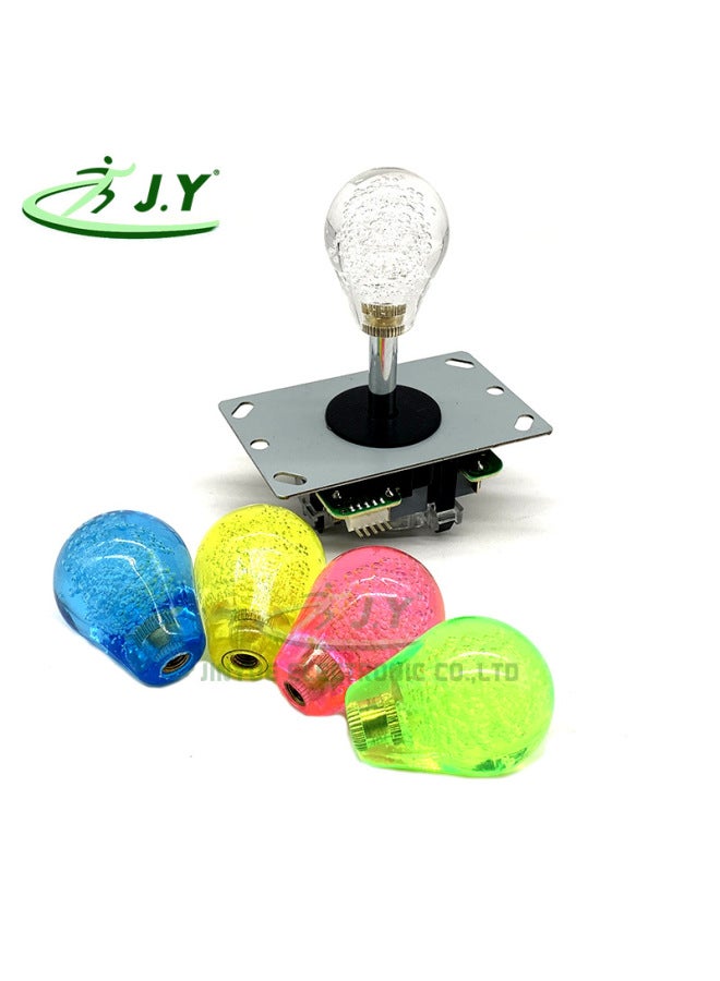 Custom Three And Remote Lever DIY Arcade Game Hall Accessories Oval Crystal Ball Game Machine Rocker Supply-Product Color:White  - Image 3