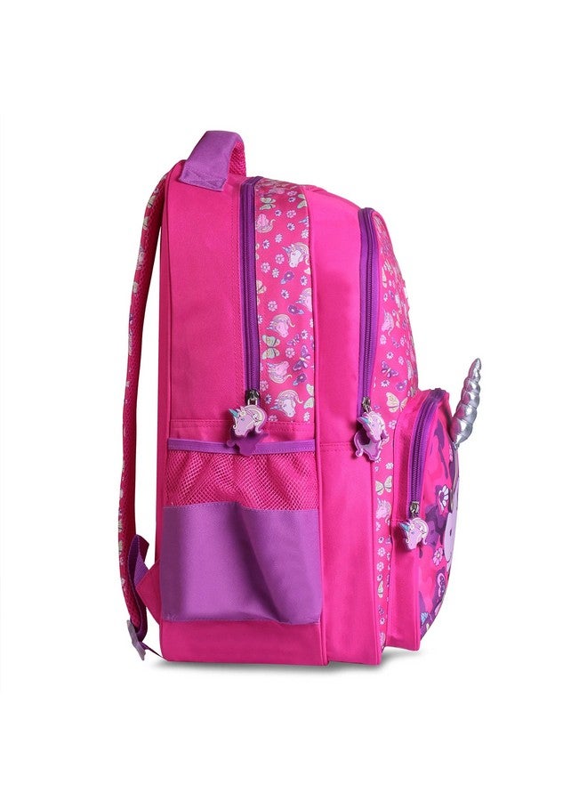 هاستر حقيبة ظهر HAMSTER LONDON وردية اللون بطبعة يونيكورن | حقيبة ظهر صغيرة مطبوعة بطبعة يونيكورن | حقيبة ظهر للمدرسة للبنات والأولاد (الحجم - عرض 24 سم × ارتفاع 47 سم × طول 31 سم) - Image 4