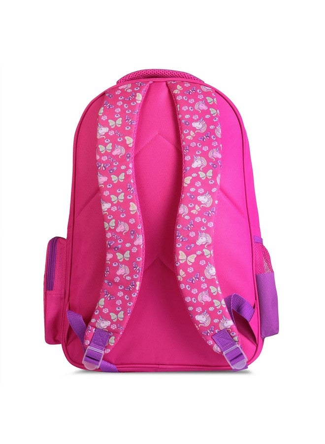 هاستر حقيبة ظهر HAMSTER LONDON وردية اللون بطبعة يونيكورن | حقيبة ظهر صغيرة مطبوعة بطبعة يونيكورن | حقيبة ظهر للمدرسة للبنات والأولاد (الحجم - عرض 24 سم × ارتفاع 47 سم × طول 31 سم) - Image 3