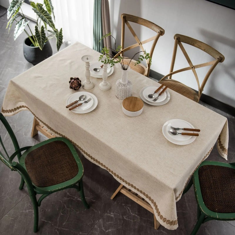 Y&D Solid Color Tablecloths and Table Runners – Premium Linen Look Fabric for Wedding, Hotel, Party & Restaurant Table Covers - Image 3