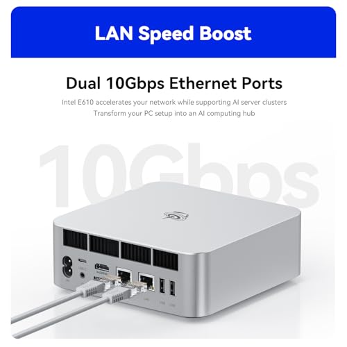 Beelink GTi15 Mini PC, Intel Ultra 9 285H (up to 5.4GHz) 16C/16T, Mini Computer 96GB DDR5 2TB PCIe4.0 SSD, Triple Display HDMI&DP/USB-C/WiFi7/BT5.4/NPU/4K 144Hz/Support AI/W-11 Pro - Image 5
