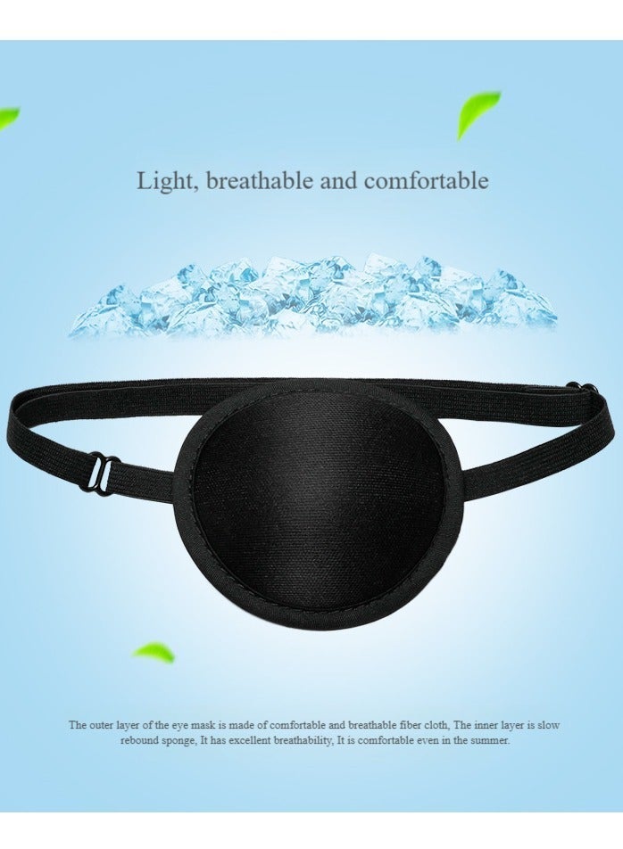 BABONA Adult and Children's Eye Masks, 2-Pack, Adjustable 3D Medical Eye Masks for Vision Correction, Left and Right Eye Clips, Suitable for Sensitive Skin, Soft and Comfortable Single-Piece Sleep Mask - Image 3