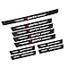 Qurbuns 9 PCS Car Door Sill Protector Carbon Fiber Rear Bumper Guard Strip Leather Threshold Sticker AntiScratch Auto Door Entry Guards Sill Protector Universal for Most Vehicles Black - Image 2