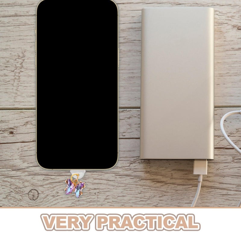 6pcs Butterfly USB C Dust Plugs for Phone Charging Port Protection Anti Dust Cover - Image 4