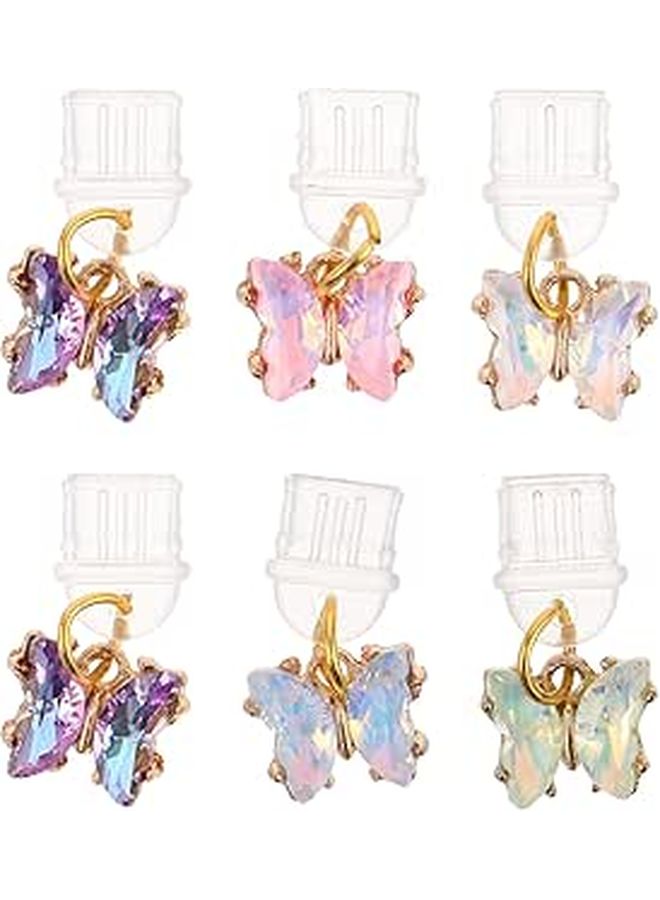 6pcs Butterfly USB C Dust Plugs for Phone Charging Port Protection Anti Dust Cover - Image 1