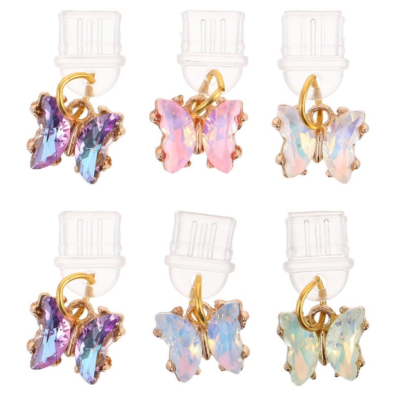 6pcs Butterfly USB C Dust Plugs for Phone Charging Port Protection Anti Dust Cover - Image 2