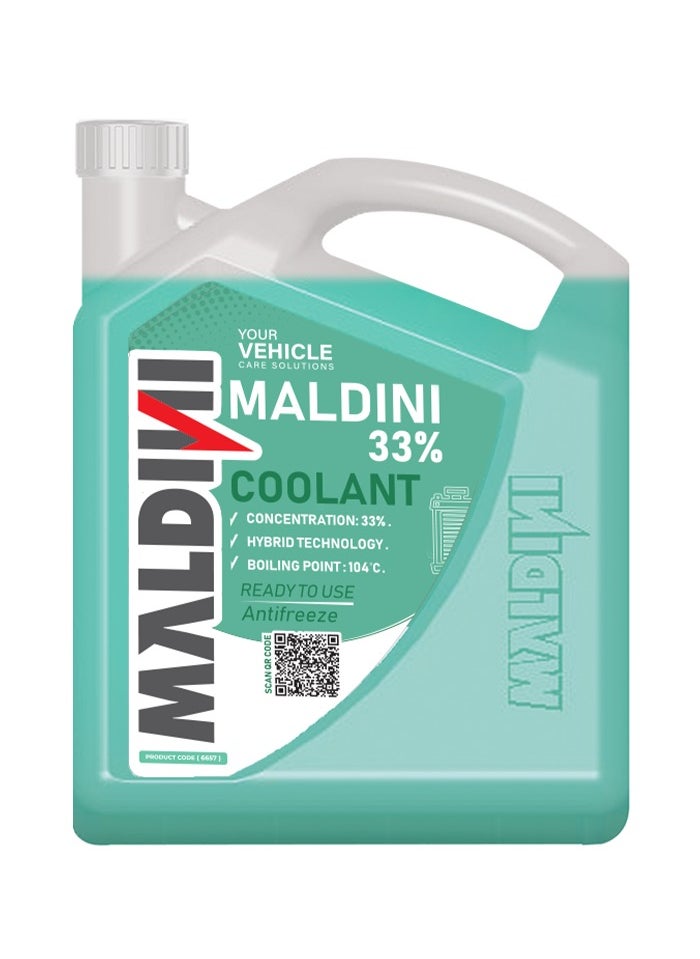 MALDINI MALDINI COOLANT GREEN & ANTIFREEZE 33% - 5L 