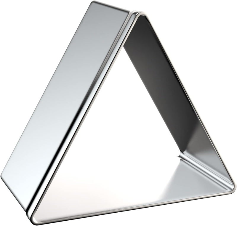 QAAQS Equilateral Triangle Cookie Cutter Set Large - 5 Inch, 4 Inch, 3 Inch, 2 Inch - Geometric Frame Plaque Cookie Cutters Shapes Molds - Stainless Steel - Image 4