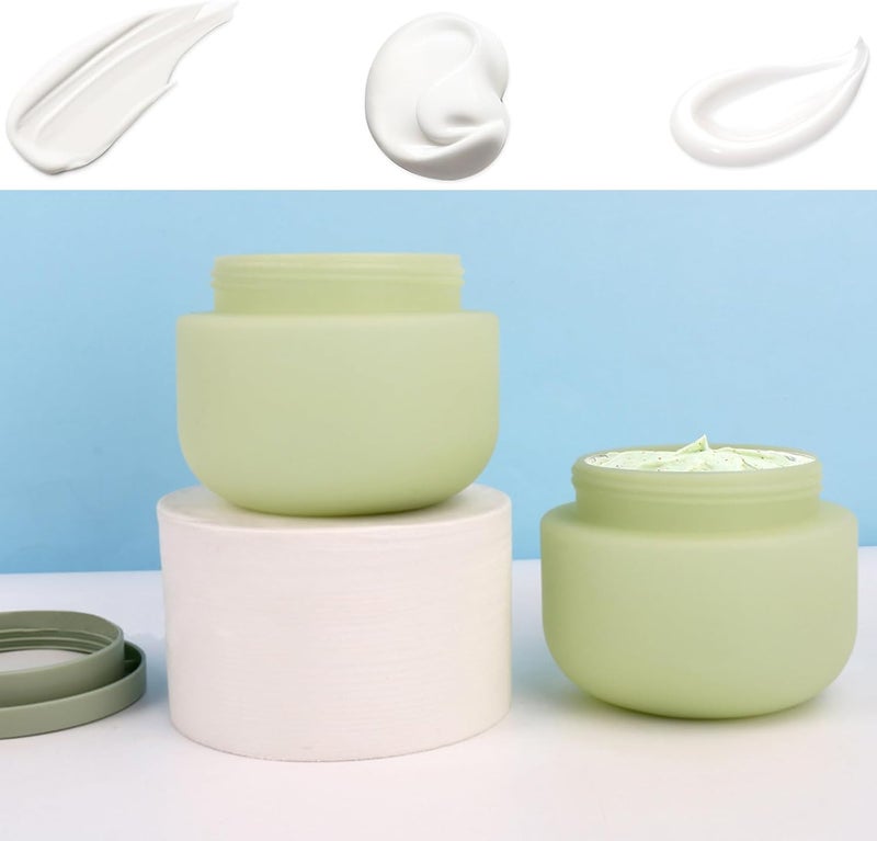 Qeuly جرار بلاستيكية سعة 88 أونصة مع أغطية 2 قطعة حاويات تجميلية مع أغطية مانعة للتسرب - Image 2