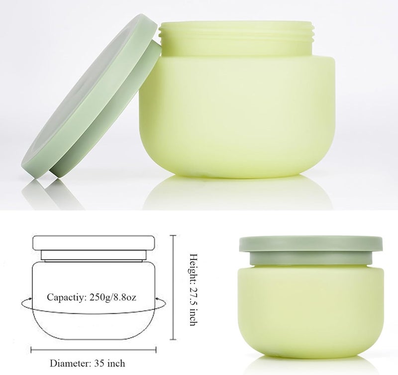 Qeuly جرار بلاستيكية سعة 88 أونصة مع أغطية 2 قطعة حاويات تجميلية مع أغطية مانعة للتسرب - Image 3