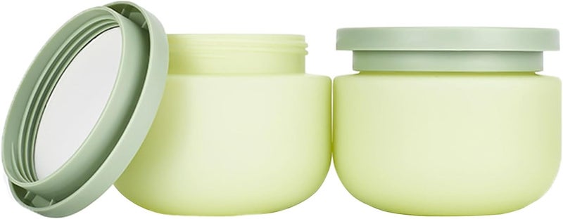 Qeuly جرار بلاستيكية سعة 88 أونصة مع أغطية 2 قطعة حاويات تجميلية مع أغطية مانعة للتسرب - Image 1