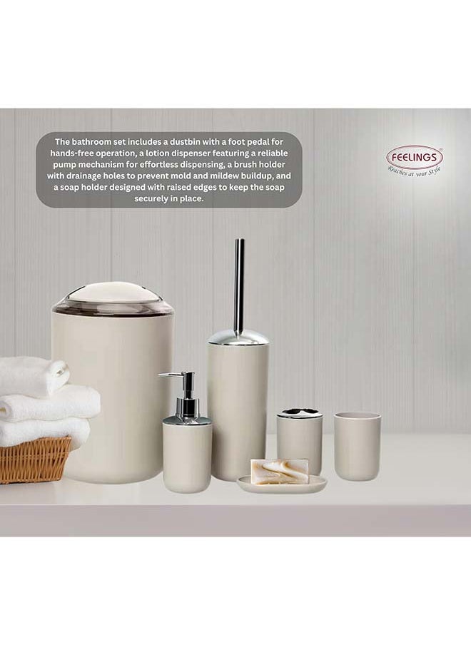 Feelings Feelings Bathroom 6Pcs Set Sand Beige  - Image 4