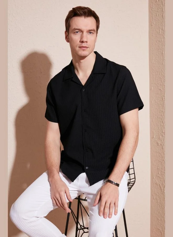 Buratti  Buratti Apache Collar Short Sleeve Regular Fit Shirt Men's SHIRT CF24S117842 for Men | Best Price UAE