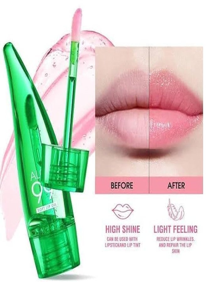 Caltero Aloe Vera Lip Gloss, Long Lasting Nutritious Lip Balm Moisturizing Aloe Vera Lip Oil for Lip Treatment and Dry Lips (1)-2024 - Image 4