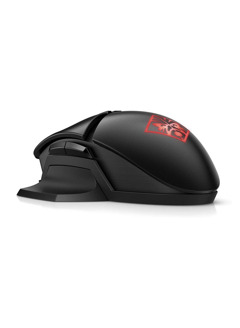 HP - Omen by HP Photon Wireless Gaming Mouse with Qi Wireless Charging, Programmable Buttons, E-Sport DPI, and Custom RGB Lighting Black - Image 1