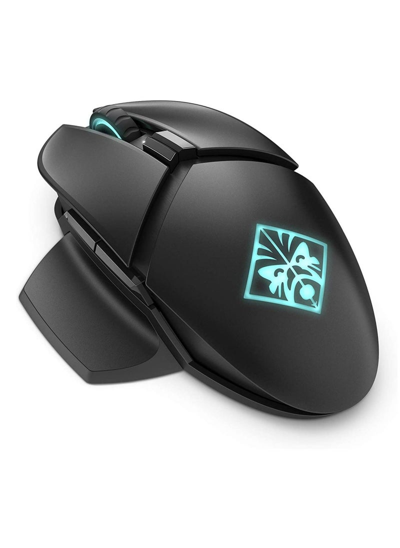 HP - Omen by HP Photon Wireless Gaming Mouse with Qi Wireless Charging, Programmable Buttons, E-Sport DPI, and Custom RGB Lighting Black - Image 1