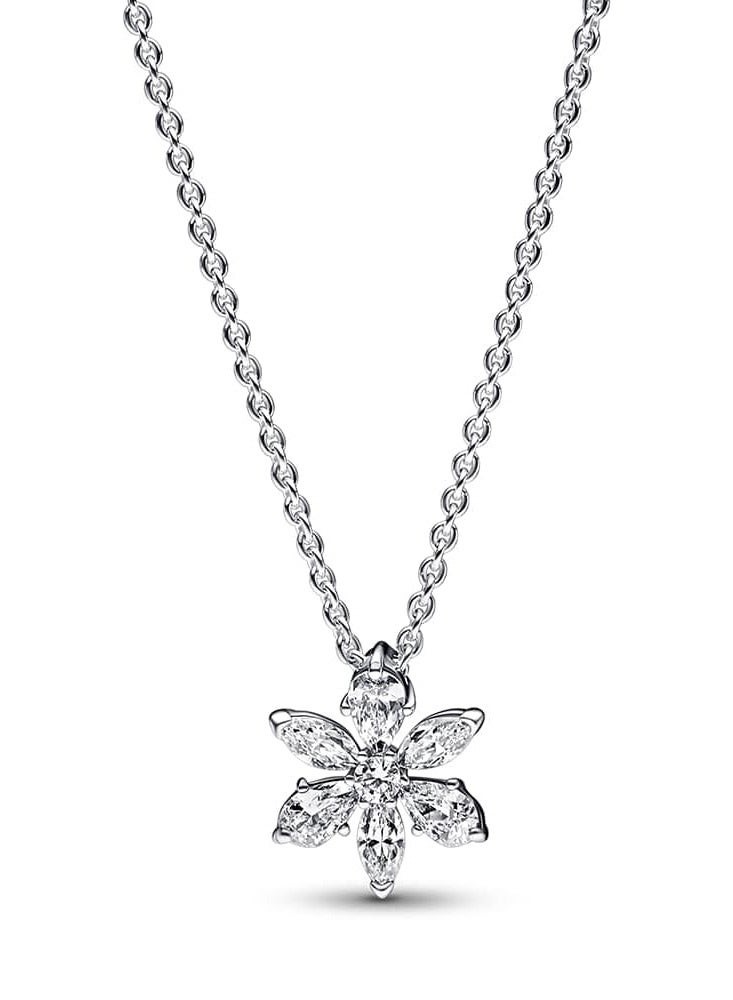 PANDORA Herbarium Cluster Necklace Sterling Silver and Cubic Zirconia