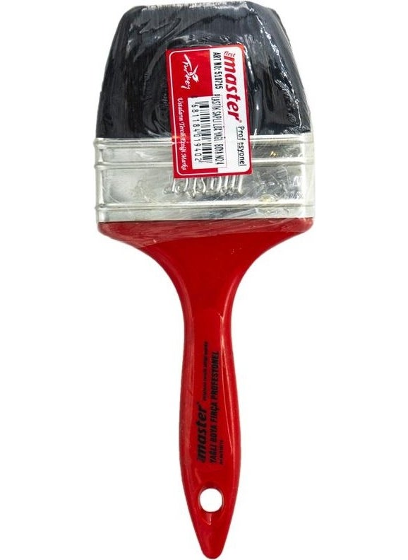 Master 510715 Plastic Handle Oil Paint Brush No:4  - Image 4