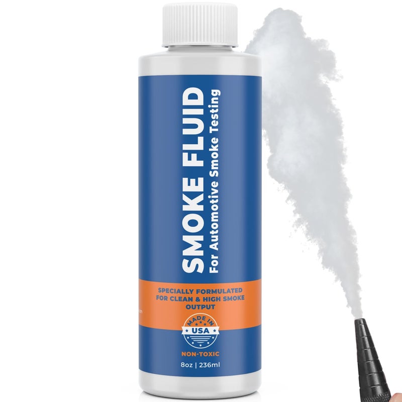 Samorillo Smoke Fluid Solution for Automotive Smoke Machine Testing - Made in USA - 8oz Liquid Smoke Refill Designed for Automotive Testing - EVAP, Vacuum, Fuel, Intake, Exhaust, Turbo Systems & - Image 1