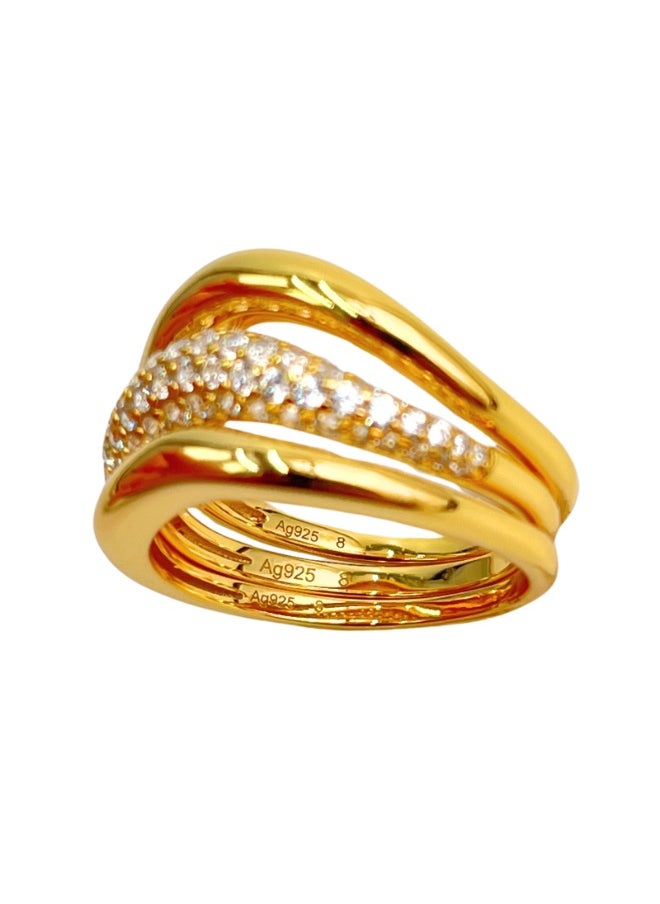 Generic Size-8 Threefold Grace Ring  - Image 4