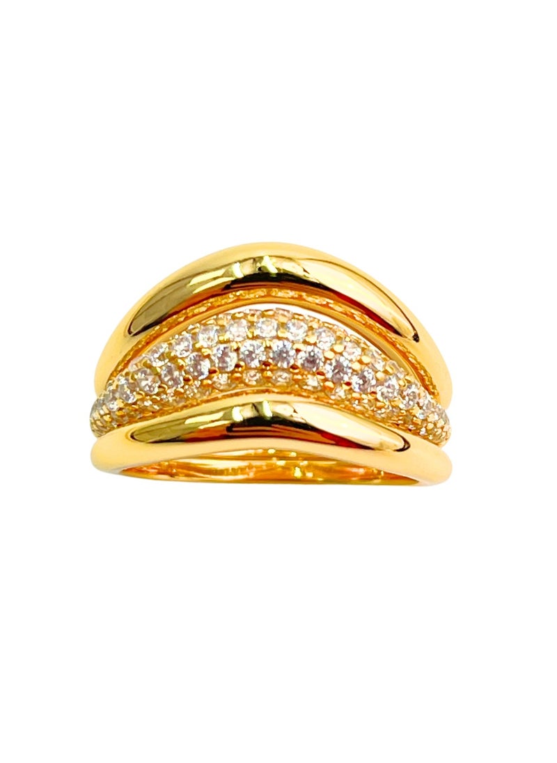 Generic Size-8 Threefold Grace Ring  - Image 1
