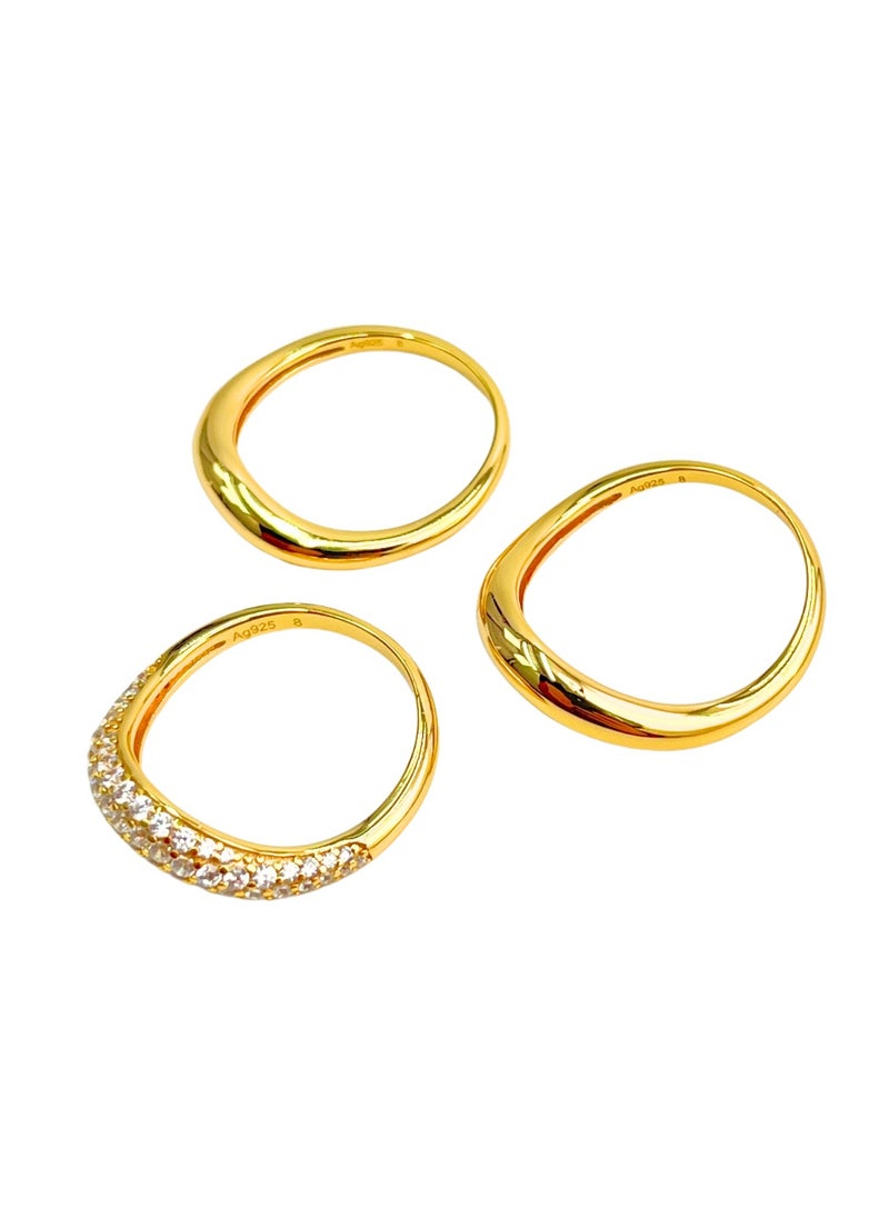 Generic Size-8 Threefold Grace Ring  - Image 2