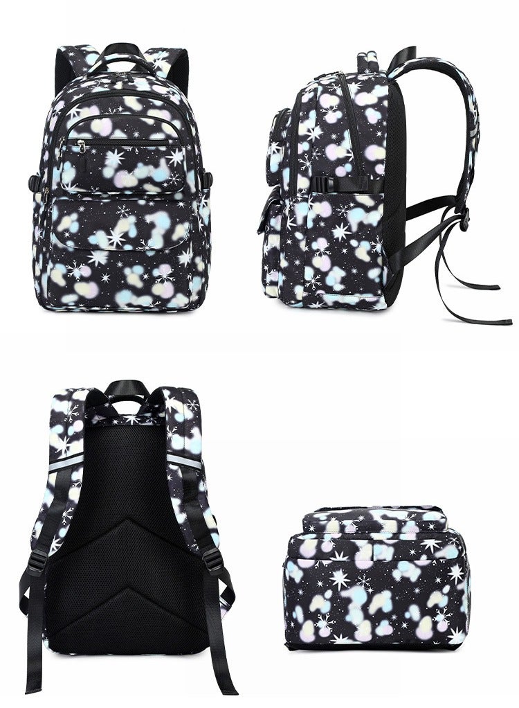 SKT Shiketro Two-Piece Student Schoolbag Outdoor Printed Waterproof Backpack - Image 5