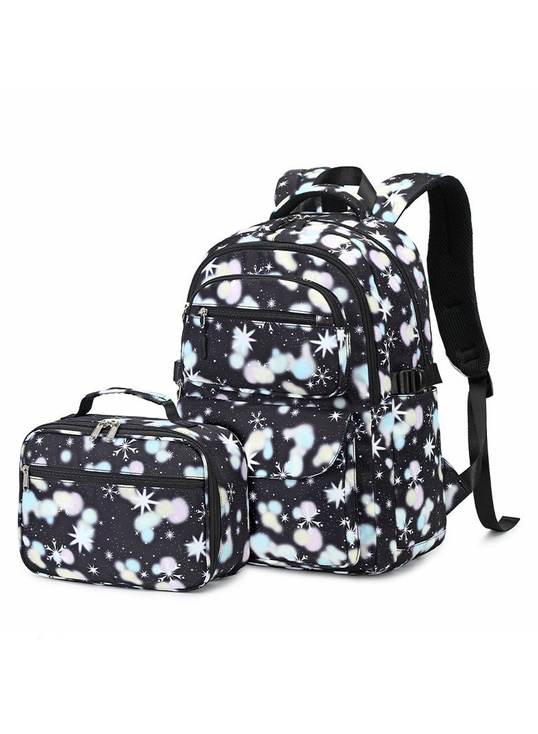 SKT Shiketro Two-Piece Student Schoolbag Outdoor Printed Waterproof Backpack - Image 1