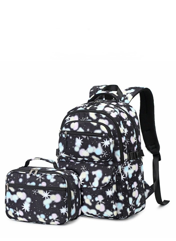 SKT Shiketro Two-Piece Student Schoolbag Outdoor Printed Waterproof Backpack - Image 2
