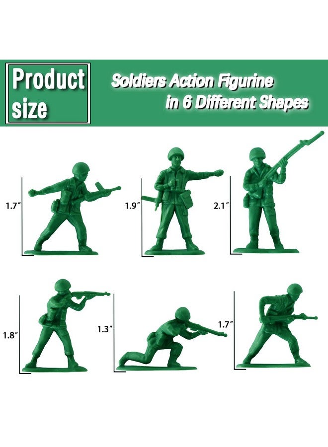 HAPTIME HAPTIME Classic Toy Soldiers Set (50 pcs ) , Green Army Men Action Figures, Plastic Military Toys for Boys- Inspire Creative Play and Learning Adventures for Kids  - Image 2