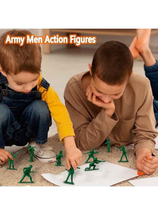 HAPTIME HAPTIME Classic Toy Soldiers Set (50 pcs ) , Green Army Men Action Figures, Plastic Military Toys for Boys- Inspire Creative Play and Learning Adventures for Kids  - Image 4