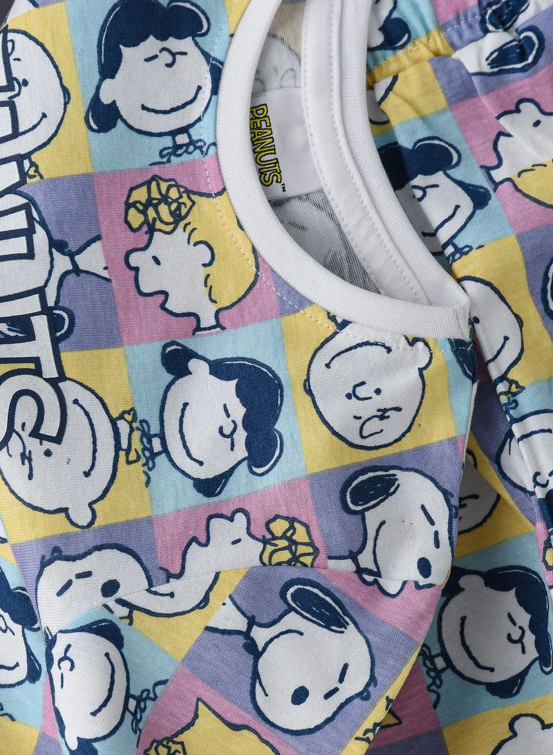 Urban Haul Kids Snoopy Printed T-Shirt & Pyjama Set
