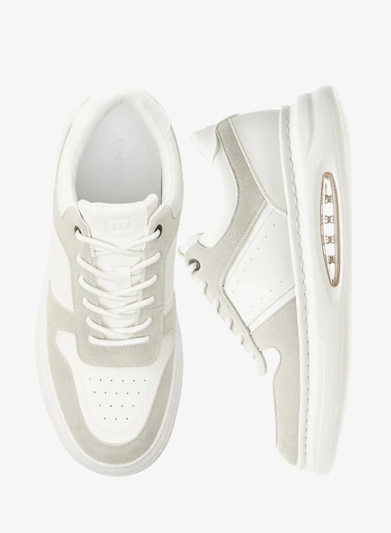 DUCHINI Men's Panelled Sneakers with Lace-Up Closure