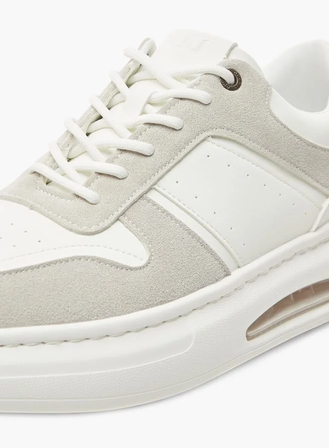DUCHINI Men's Panelled Sneakers with Lace-Up Closure