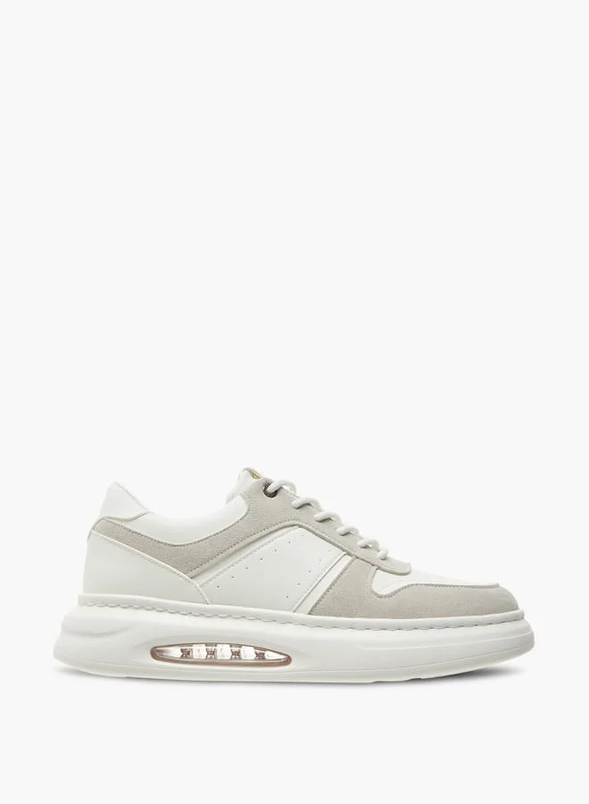 DUCHINI Men's Panelled Sneakers with Lace-Up Closure