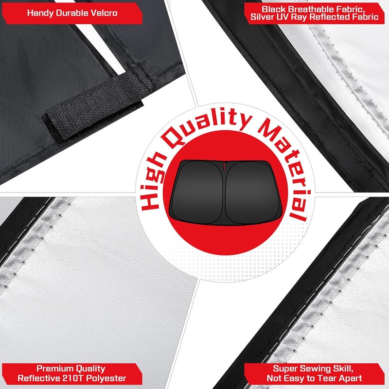 Parasol para parabrisas Mazda CX-30 2019-2025, protector de parasol plegable, bloquea rayos UV y mantiene coche fresco - Image 5