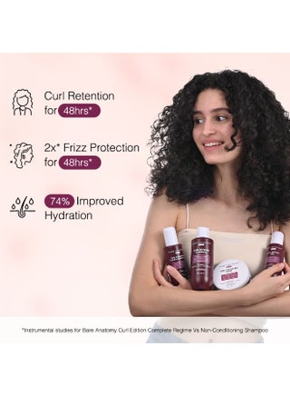 Curl Enhancing Hair Mask | Smoothens & Conditions Hair with Curl Retention & 2X Frizz Protection For 48 Hours | Coconut Oil, Hyaluronic Acid & Castor Oil | Sulphate & Paraben Free | 250g - view 2