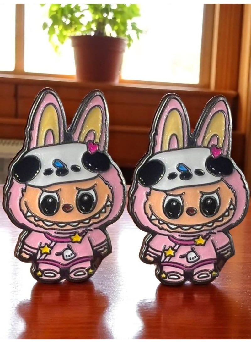 2 Pieces Random Metal Labubu Mobile Laptop or Any Smooth Surface Sticker - Image 3