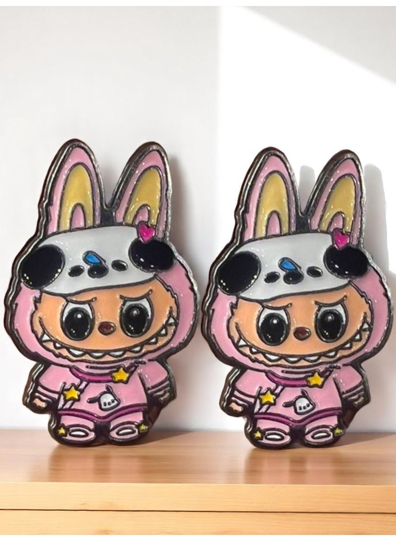 2 Pieces Random Metal Labubu Mobile Laptop or Any Smooth Surface Sticker - Image 4