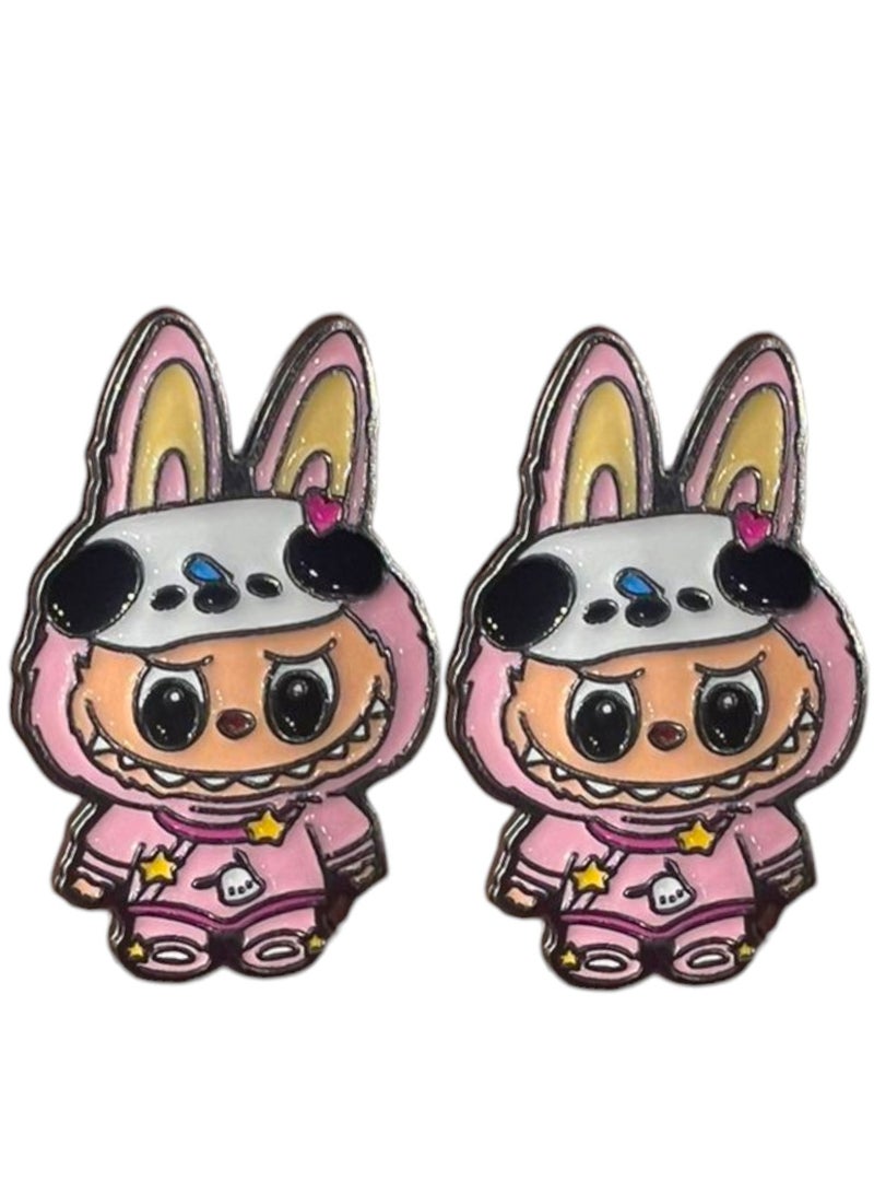 2 Pieces Random Metal Labubu Mobile Laptop or Any Smooth Surface Sticker - Image 5