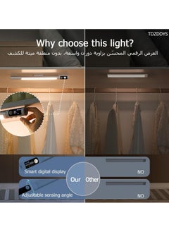 TDZDDYS TDZDDYS Rechargeable Motion Sensor Night Lights - Wireless LED Closet Lighting with Magnetic Dimmable Feature and Digital Display - Ideal for Kitchen, Stairs, and Wardrobe  - Image 2