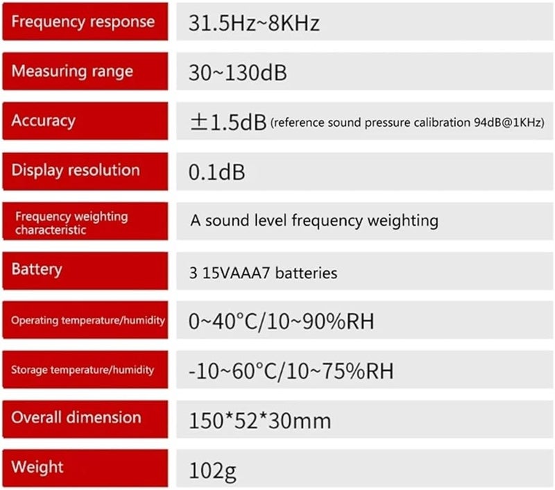 Digital Sound Level Meter Handheld Noise Decibel Tester 30 130dB Mini - Image 1