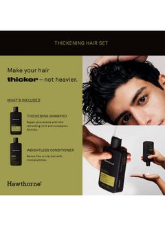Hawthorne Men'S Thickening Shampoo And Conditioner Hair Set. Includes Thickening Shampoo And Weightless Conditioner. 8 Fl Oz Each.  - Image 3