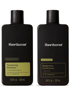 Hawthorne Men'S Thickening Shampoo And Conditioner Hair Set. Includes Thickening Shampoo And Weightless Conditioner. 8 Fl Oz Each.  - Image 1