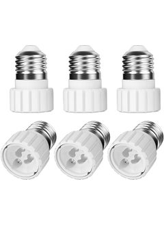 E27 to GU10 Socket Converter, 6 Pack ES Edison Screw to GU10 Lamp Holder Adapter for LED Bulbs, Maximum Wattage 200W